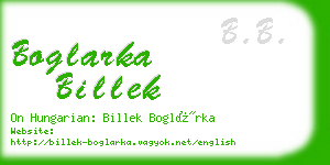 boglarka billek business card